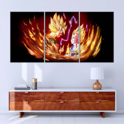 Dragon Ball Wall Art - DR5062 - Goku & Vegeta - Super Saiyan - Dragon Ball Z - Dragon Ball Poster - Dragon Ball Canvas