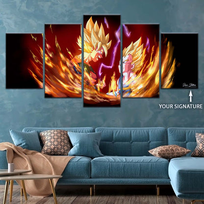 Dragon Ball Wall Art - DR5062 - Goku & Vegeta - Super Saiyan - Dragon Ball Z - Dragon Ball Poster - Dragon Ball Canvas