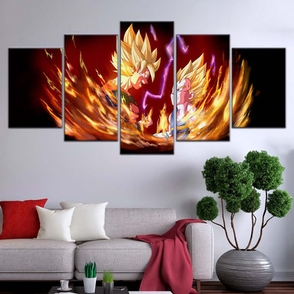 Dragon Ball Wall Art - DR5062 - Goku & Vegeta - Super Saiyan - Dragon Ball Z - Dragon Ball Poster - Dragon Ball Canvas