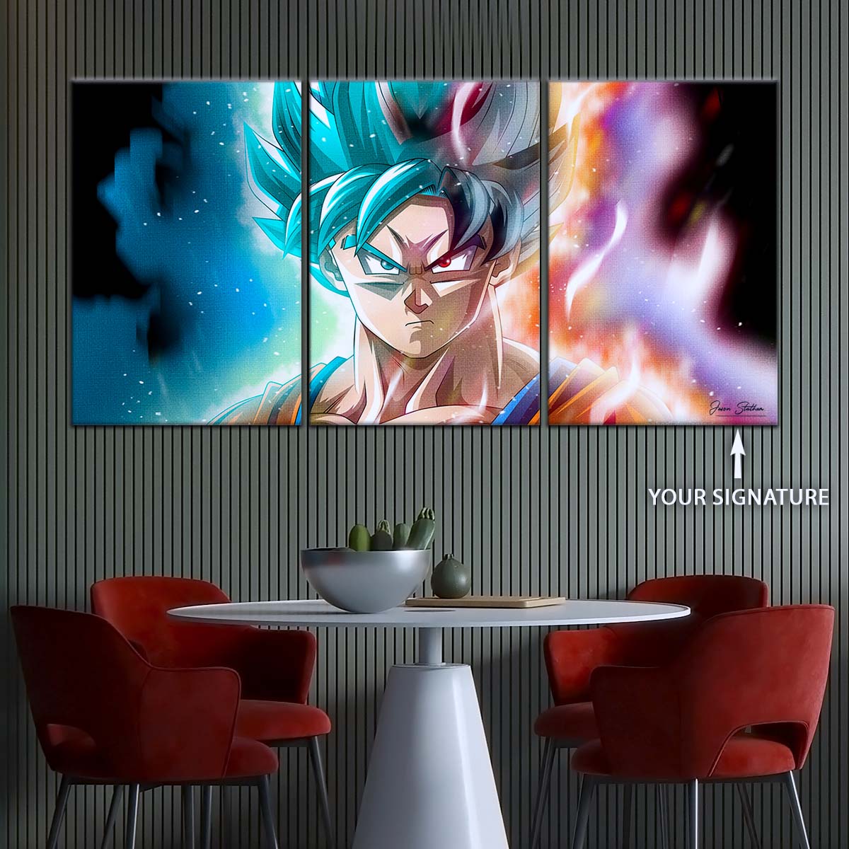 Dragon Ball Wall Art - DR5063 - Goku & Vegeta - Super Saiyan Blue - Dragon Ball Super - Dragon Ball Poster - Dragon Ball Canvas