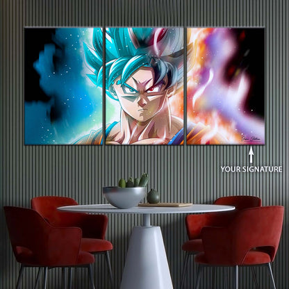 Dragon Ball Wall Art - DR5063 - Goku & Vegeta - Super Saiyan Blue - Dragon Ball Super - Dragon Ball Poster - Dragon Ball Canvas