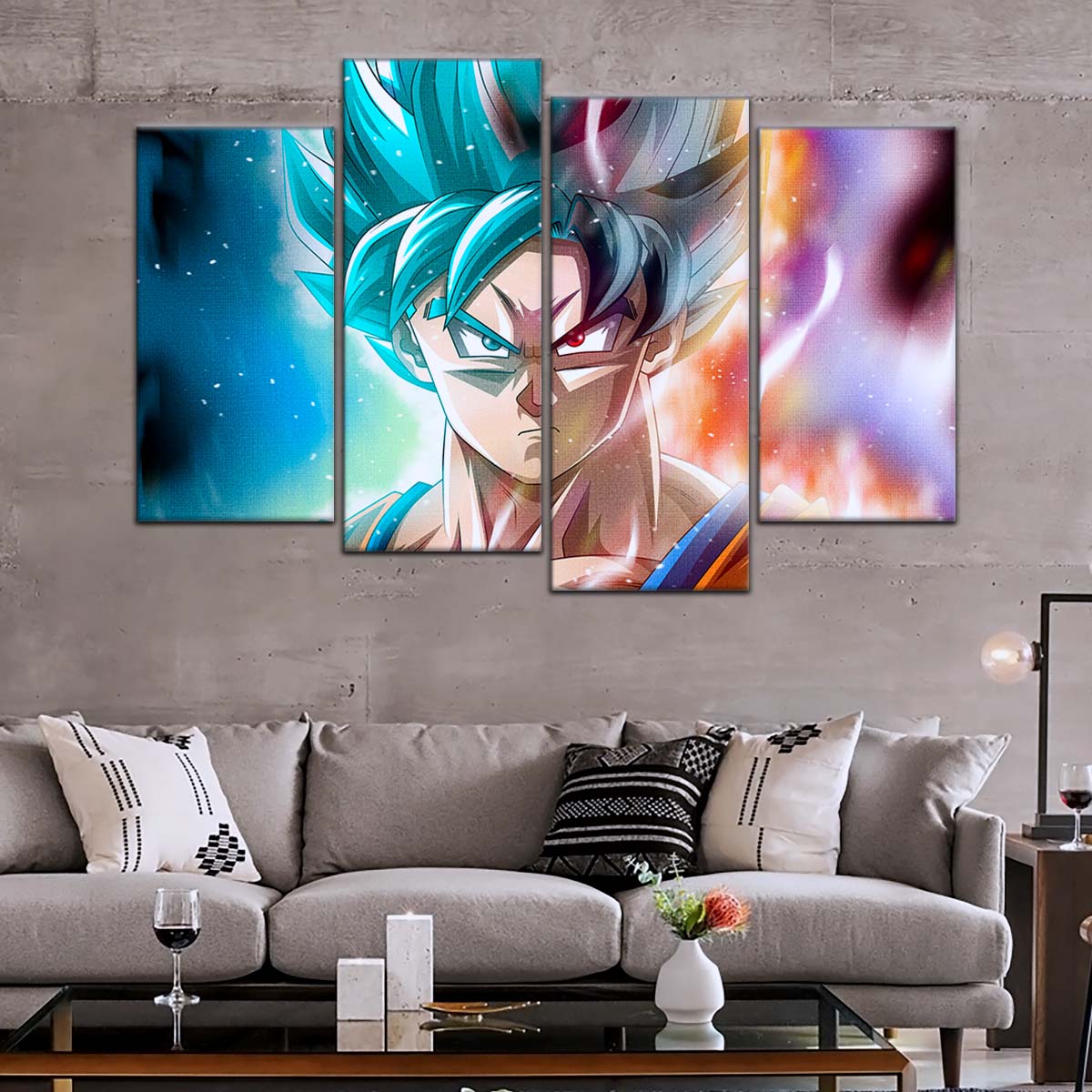 Dragon Ball Wall Art - DR5063 - Goku & Vegeta - Super Saiyan Blue - Dragon Ball Super - Dragon Ball Poster - Dragon Ball Canvas