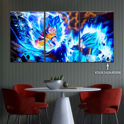 Dragon Ball Wall Art - DR5064 - Goku & Vegeta - Super Saiyan Blue - Dragon Ball Super - Dragon Ball Poster - Dragon Ball Canvas
