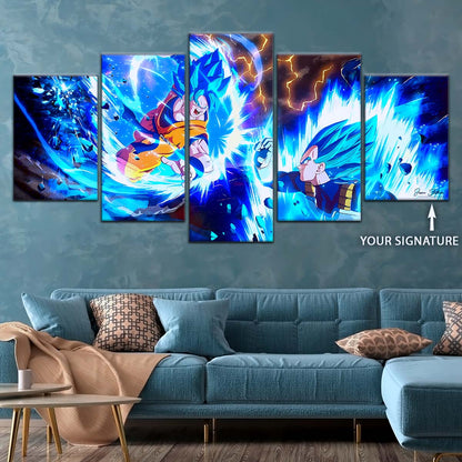 Dragon Ball Wall Art - DR5064 - Goku & Vegeta - Super Saiyan Blue - Dragon Ball Super - Dragon Ball Poster - Dragon Ball Canvas