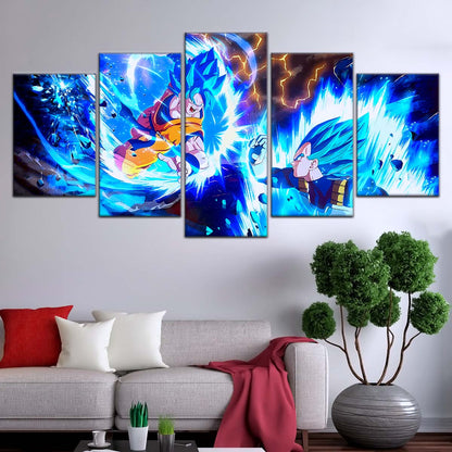 Dragon Ball Wall Art - DR5064 - Goku & Vegeta - Super Saiyan Blue - Dragon Ball Super - Dragon Ball Poster - Dragon Ball Canvas