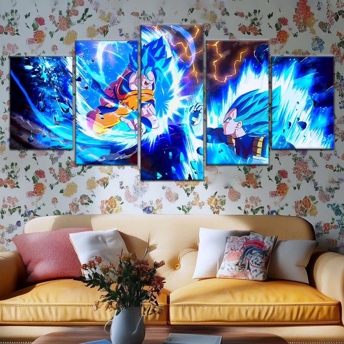 Dragon Ball Wall Art - DR5064 - Goku & Vegeta - Super Saiyan Blue - Dragon Ball Super - Dragon Ball Poster - Dragon Ball Canvas