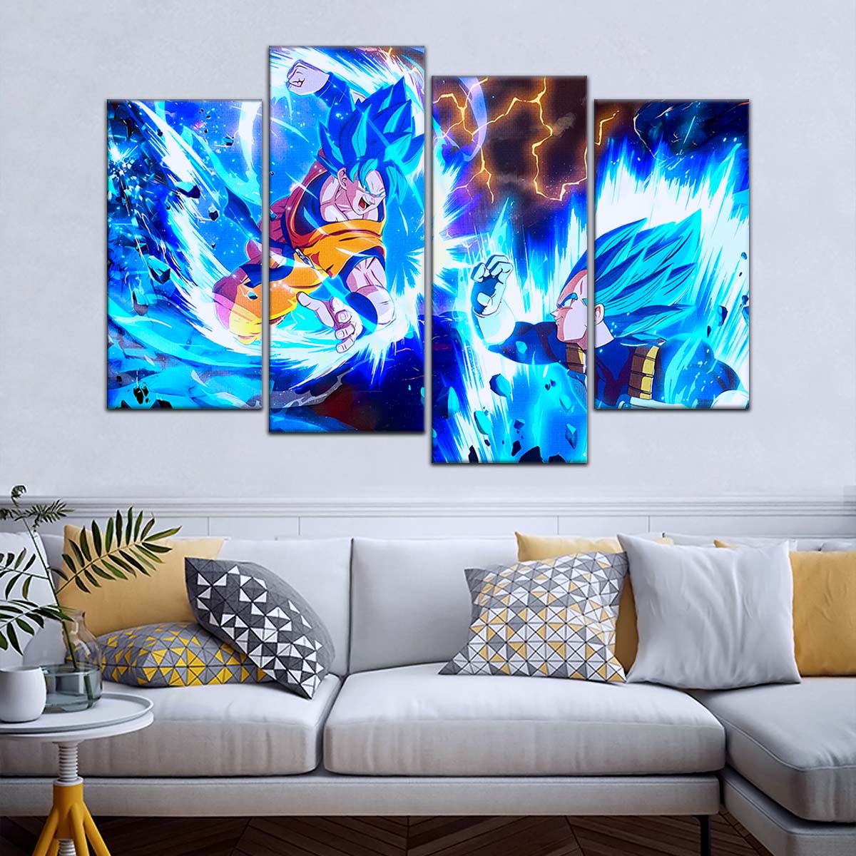 Dragon Ball Wall Art - DR5064 - Goku & Vegeta - Super Saiyan Blue - Dragon Ball Super - Dragon Ball Poster - Dragon Ball Canvas