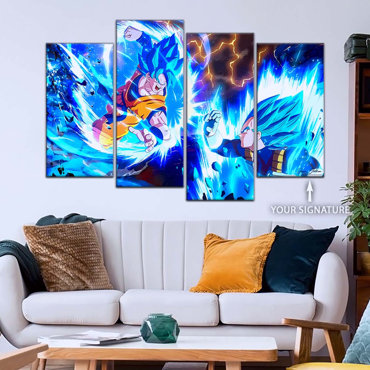 Dragon Ball Wall Art - DR5064 - Goku & Vegeta - Super Saiyan Blue - Dragon Ball Super - Dragon Ball Poster - Dragon Ball Canvas