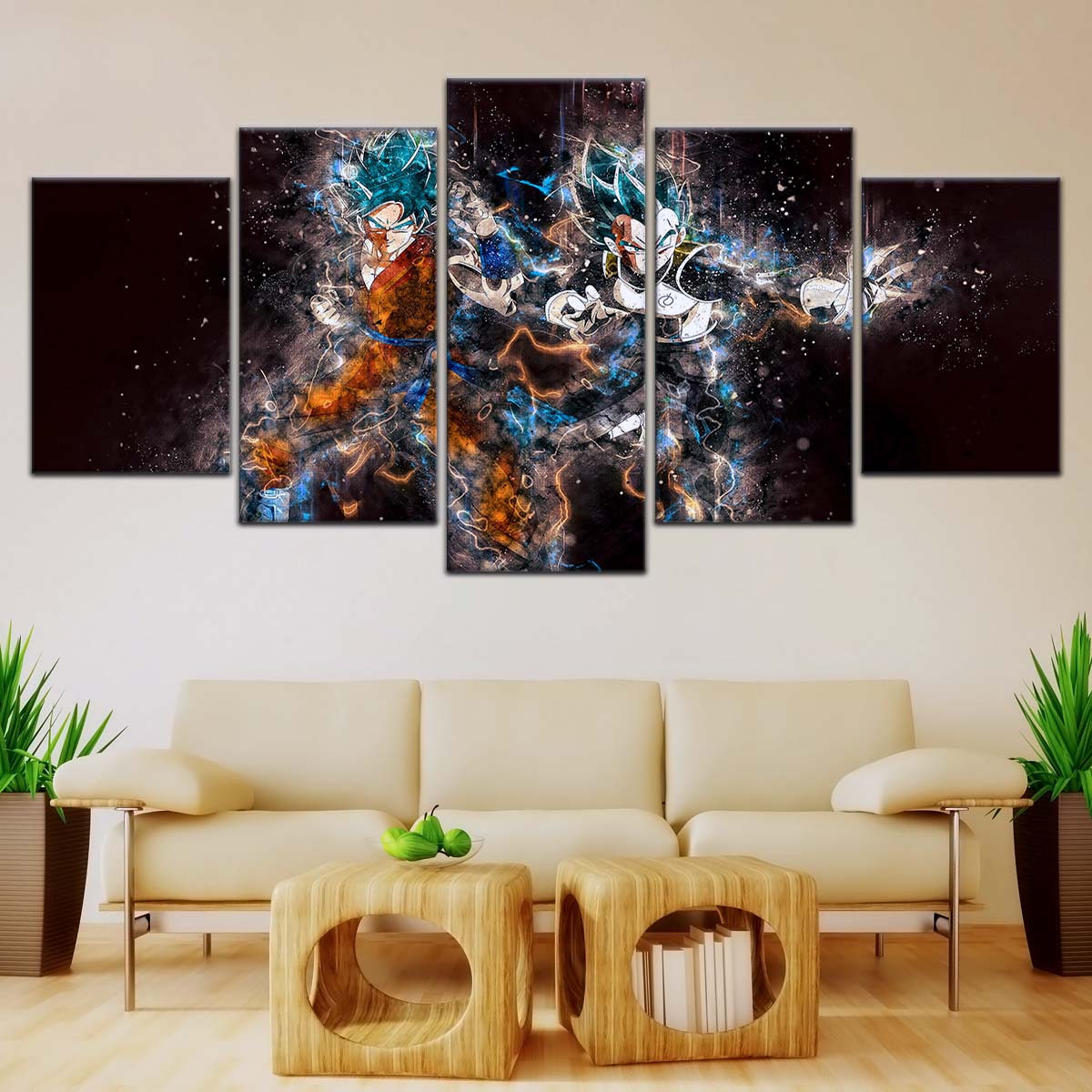 Dragon Ball Wall Art - DR5065 - Goku & Vegeta - Super Saiyan Blue - Dragon Ball Super - Dragon Ball Poster - Dragon Ball Canvas