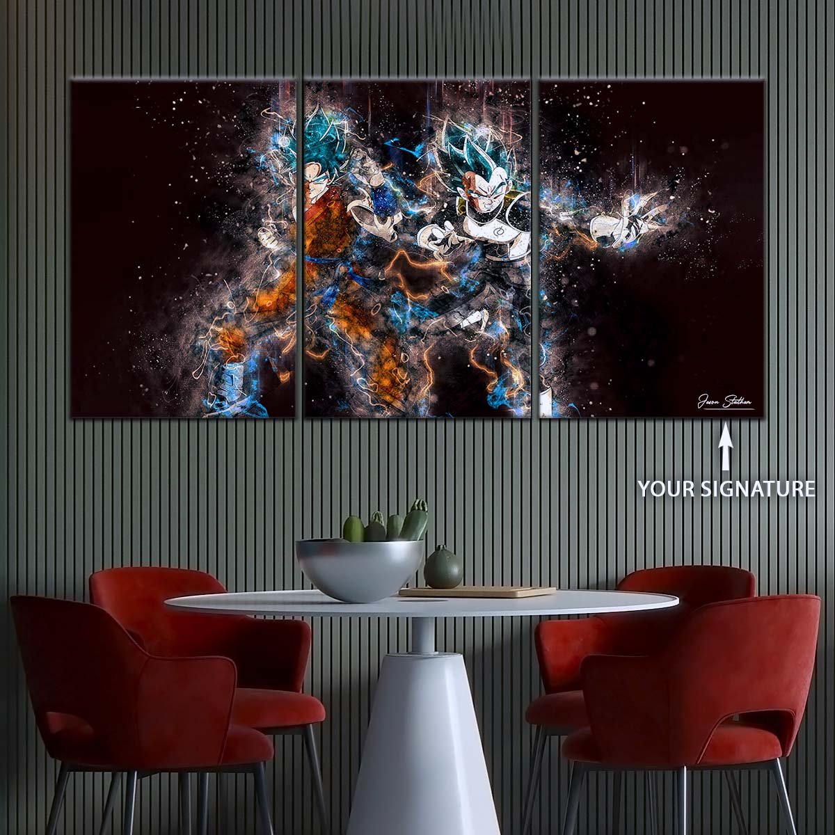 Dragon Ball Wall Art - DR5065 - Goku & Vegeta - Super Saiyan Blue - Dragon Ball Super - Dragon Ball Poster - Dragon Ball Canvas