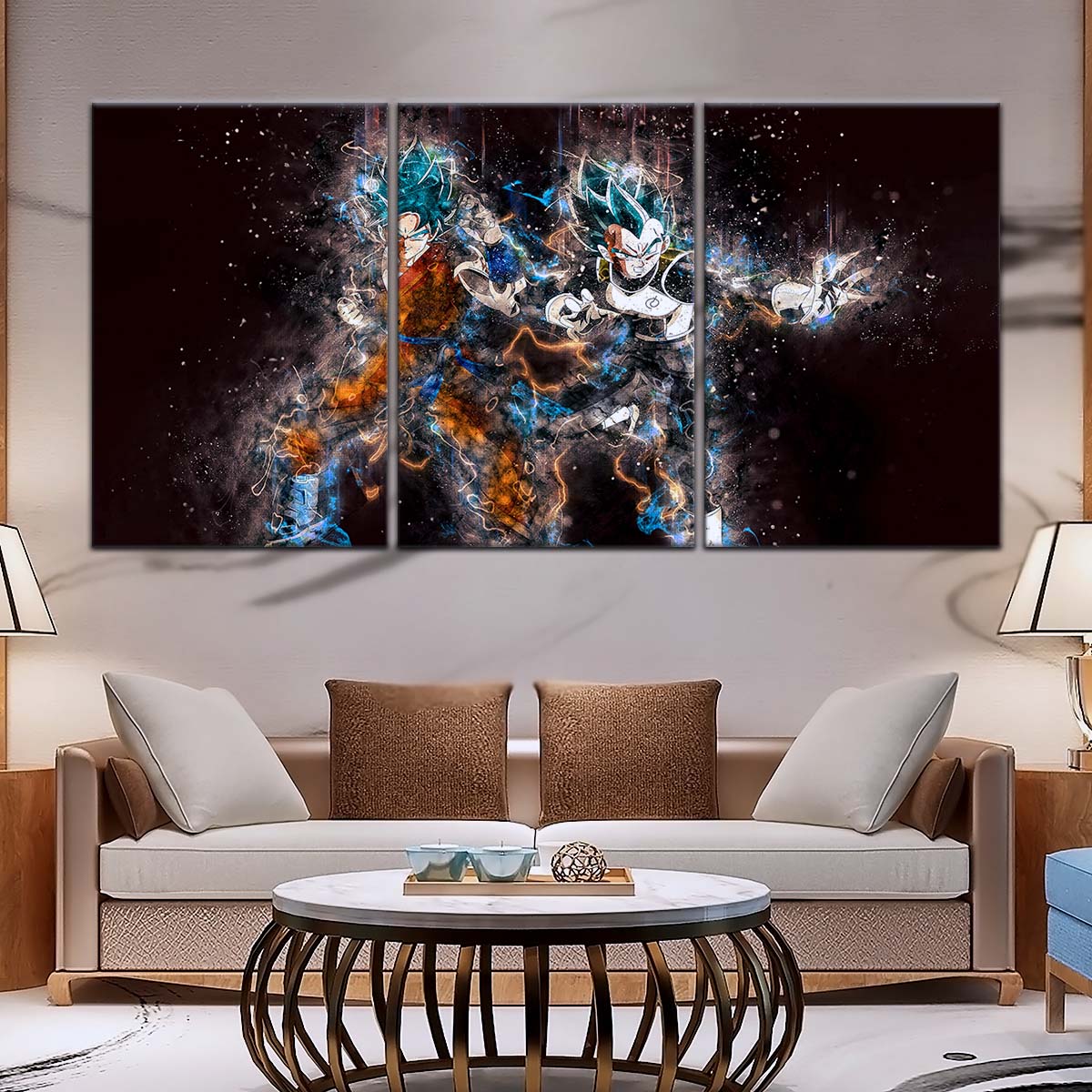 Dragon Ball Wall Art - DR5065 - Goku & Vegeta - Super Saiyan Blue - Dragon Ball Super - Dragon Ball Poster - Dragon Ball Canvas