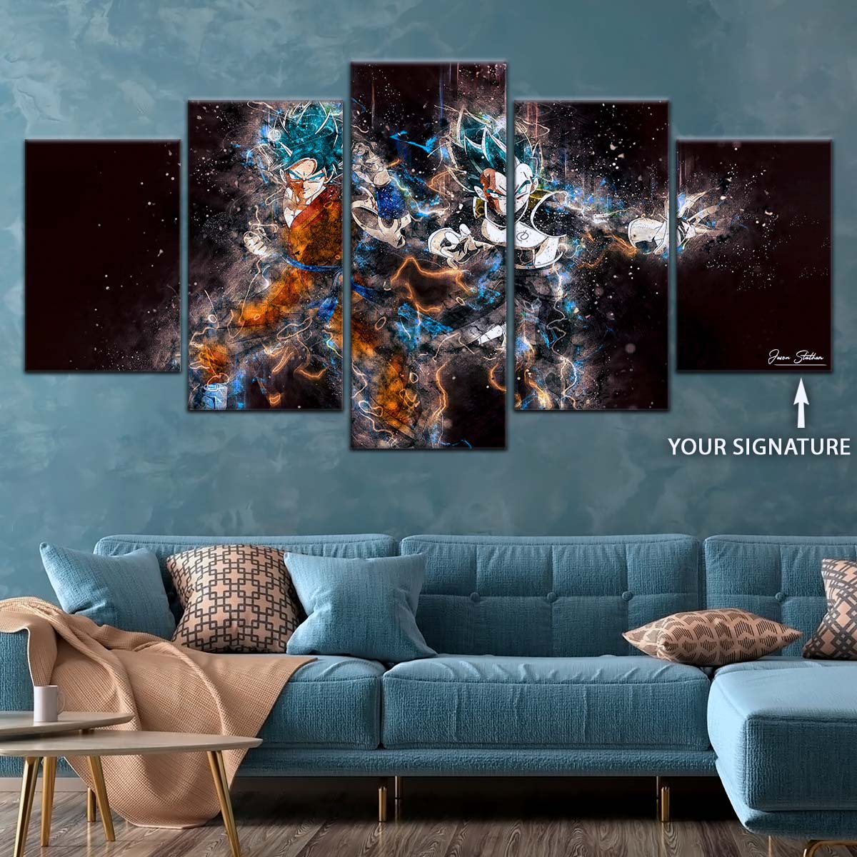 Dragon Ball Wall Art - DR5065 - Goku & Vegeta - Super Saiyan Blue - Dragon Ball Super - Dragon Ball Poster - Dragon Ball Canvas