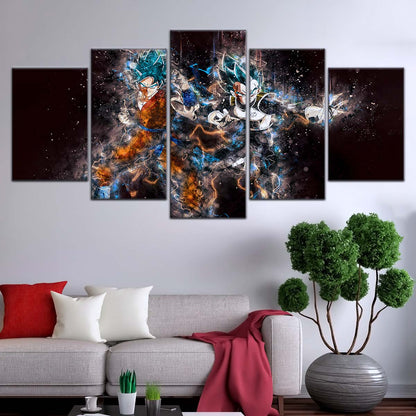 Dragon Ball Wall Art - DR5065 - Goku & Vegeta - Super Saiyan Blue - Dragon Ball Super - Dragon Ball Poster - Dragon Ball Canvas