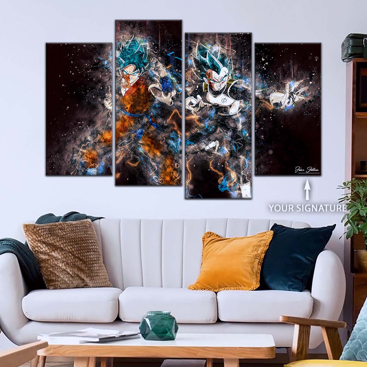 Dragon Ball Wall Art - DR5065 - Goku & Vegeta - Super Saiyan Blue - Dragon Ball Super - Dragon Ball Poster - Dragon Ball Canvas