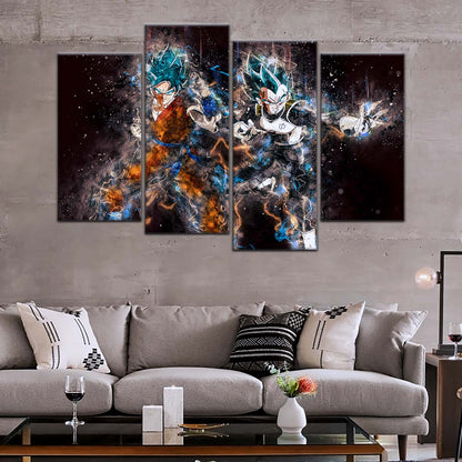 Dragon Ball Wall Art - DR5065 - Goku & Vegeta - Super Saiyan Blue - Dragon Ball Super - Dragon Ball Poster - Dragon Ball Canvas