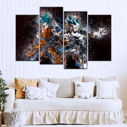Dragon Ball Wall Art - DR5065 - Goku & Vegeta - Super Saiyan Blue - Dragon Ball Super - Dragon Ball Poster - Dragon Ball Canvas