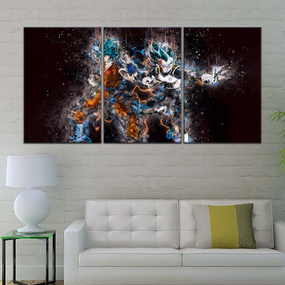 Dragon Ball Wall Art - DR5065 - Goku & Vegeta - Super Saiyan Blue - Dragon Ball Super - Dragon Ball Poster - Dragon Ball Canvas