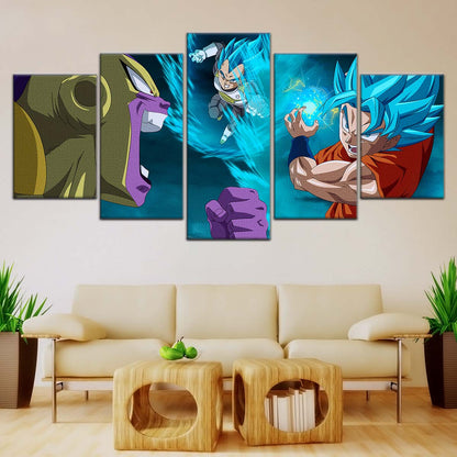 Dragon Ball Wall Art - DR5066 - Goku & Vegeta vs Golden Frieza Showdown - Dragon Ball Super - Dragon Ball Poster - Dragon Ball Canvas