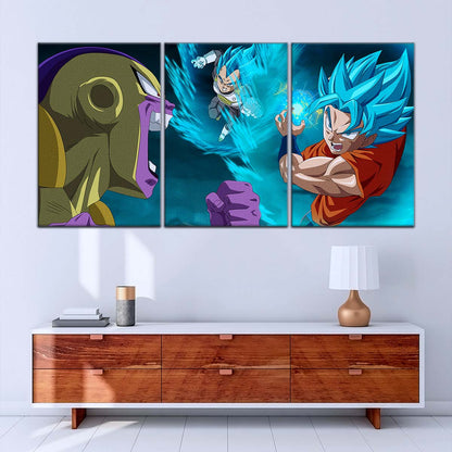 Dragon Ball Wall Art - DR5066 - Goku & Vegeta vs Golden Frieza Showdown - Dragon Ball Super - Dragon Ball Poster - Dragon Ball Canvas
