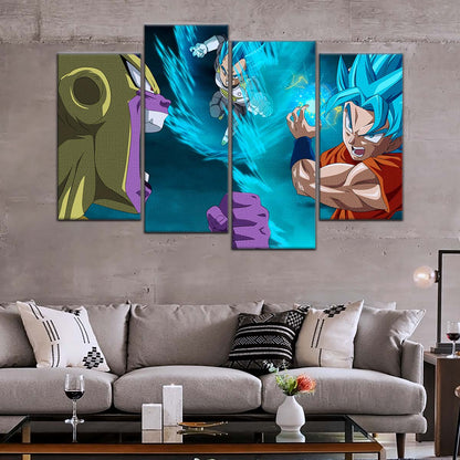 Dragon Ball Wall Art - DR5066 - Goku & Vegeta vs Golden Frieza Showdown - Dragon Ball Super - Dragon Ball Poster - Dragon Ball Canvas