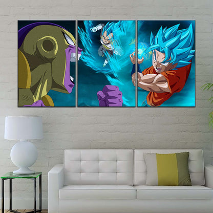 Dragon Ball Wall Art - DR5066 - Goku & Vegeta vs Golden Frieza Showdown - Dragon Ball Super - Dragon Ball Poster - Dragon Ball Canvas