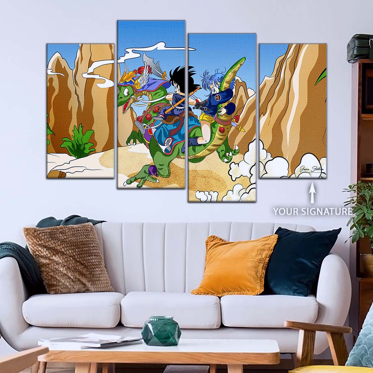Dragon Ball Wall Art - DR5067 - Goku and Bulma - Dragon Ball Z - Dragon Ball Poster - Dragon Ball Canvas