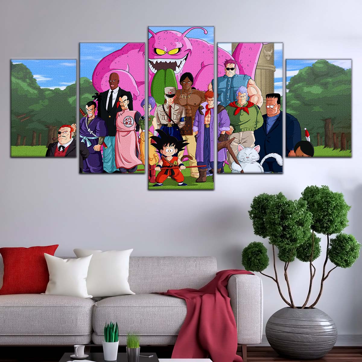 Dragon Ball Wall Art - DR5068 - Goku and Friends vs. Tao Pai Pai - Dragon Ball Z - Dragon Ball Poster - Dragon Ball Canvas