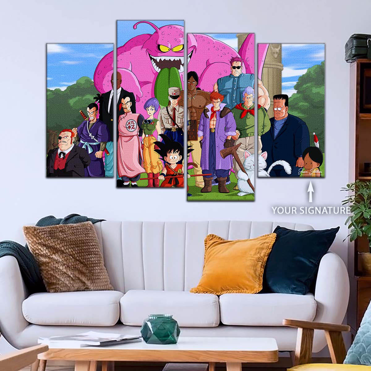 Dragon Ball Wall Art - DR5068 - Goku and Friends vs. Tao Pai Pai - Dragon Ball Z - Dragon Ball Poster - Dragon Ball Canvas