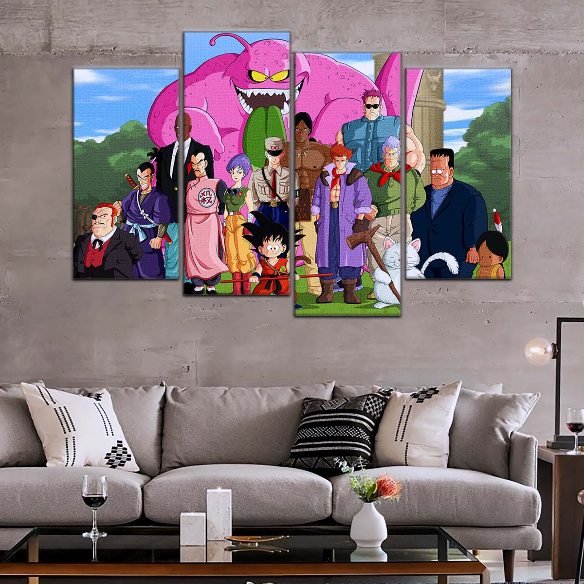 Dragon Ball Wall Art - DR5068 - Goku and Friends vs. Tao Pai Pai - Dragon Ball Z - Dragon Ball Poster - Dragon Ball Canvas