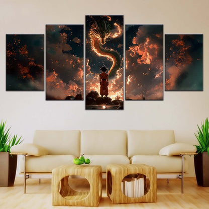 Dragon Ball Wall Art - DR5069 - Goku and Shenron - Dragon Ball Z - Dragon Ball Poster - Dragon Ball Canvas