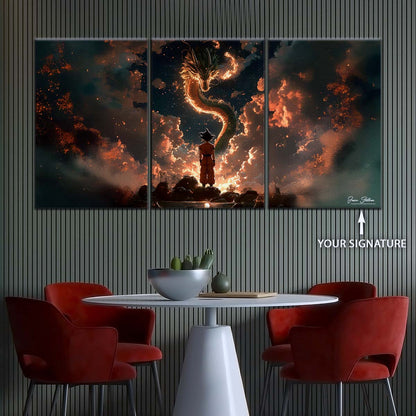 Dragon Ball Wall Art - DR5069 - Goku and Shenron - Dragon Ball Z - Dragon Ball Poster - Dragon Ball Canvas