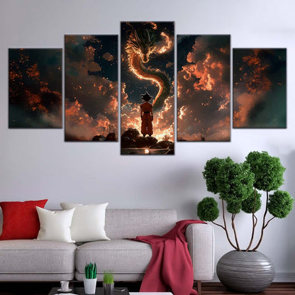 Dragon Ball Wall Art - DR5069 - Goku and Shenron - Dragon Ball Z - Dragon Ball Poster - Dragon Ball Canvas