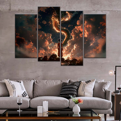 Dragon Ball Wall Art - DR5069 - Goku and Shenron - Dragon Ball Z - Dragon Ball Poster - Dragon Ball Canvas