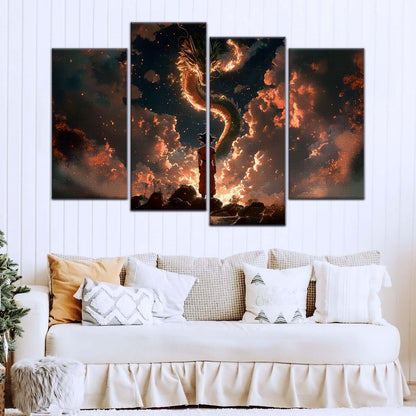 Dragon Ball Wall Art - DR5069 - Goku and Shenron - Dragon Ball Z - Dragon Ball Poster - Dragon Ball Canvas