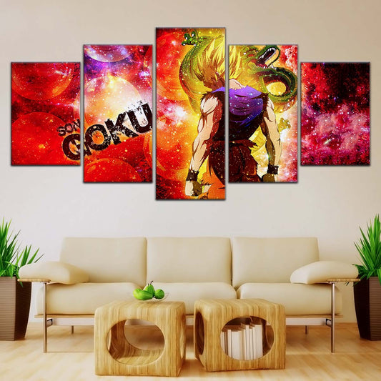 Dragon Ball Wall Art - DR5070 - Goku and Shenron - Super Saiyan - Dragon Ball Z - Dragon Ball Poster - Dragon Ball Canvas