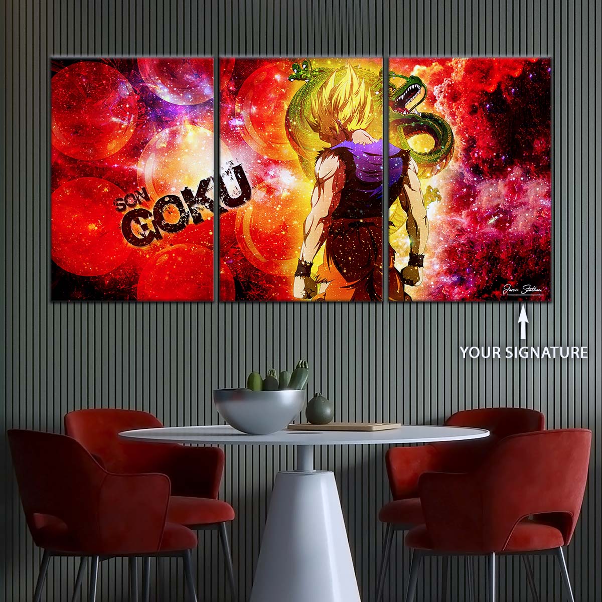 Dragon Ball Wall Art - DR5070 - Goku and Shenron - Super Saiyan - Dragon Ball Z - Dragon Ball Poster - Dragon Ball Canvas