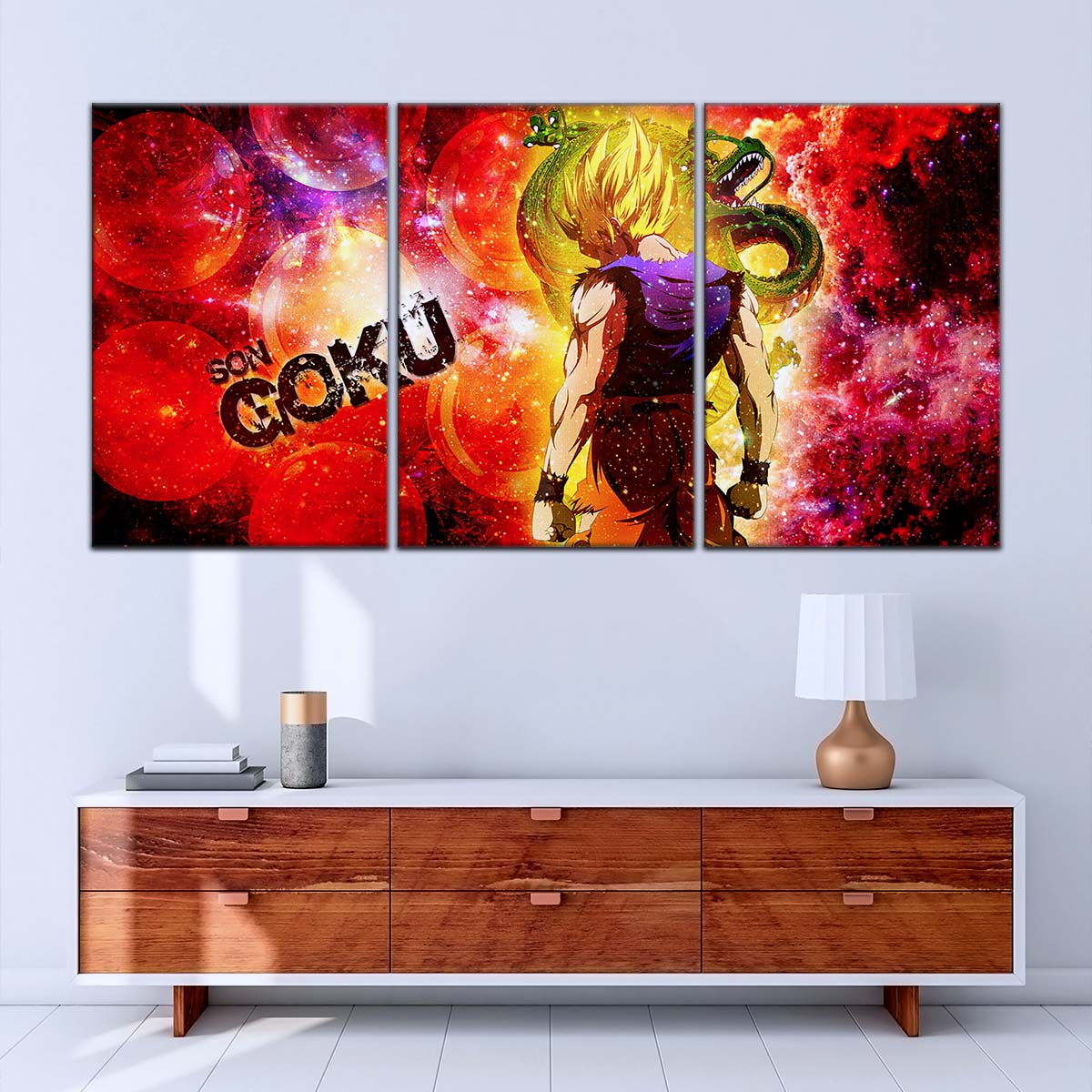 Dragon Ball Wall Art - DR5070 - Goku and Shenron - Super Saiyan - Dragon Ball Z - Dragon Ball Poster - Dragon Ball Canvas