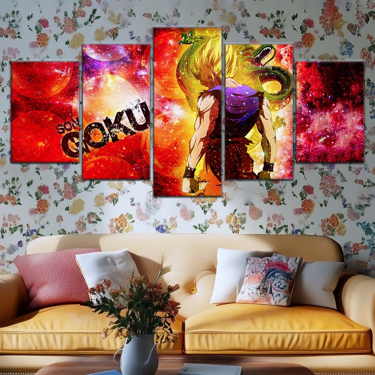 Dragon Ball Wall Art - DR5070 - Goku and Shenron - Super Saiyan - Dragon Ball Z - Dragon Ball Poster - Dragon Ball Canvas