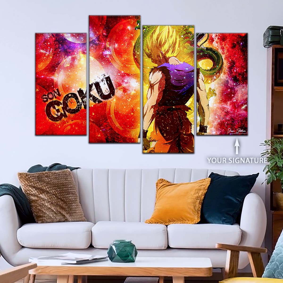 Dragon Ball Wall Art - DR5070 - Goku and Shenron - Super Saiyan - Dragon Ball Z - Dragon Ball Poster - Dragon Ball Canvas