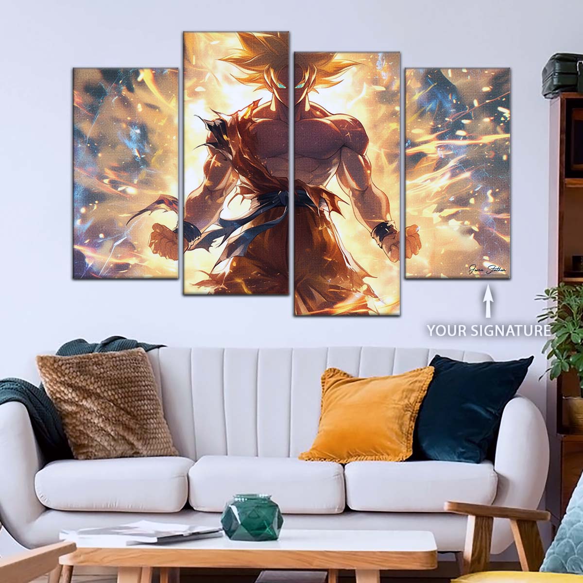 Dragon Ball Wall Art - DR5082 - Goku's Super Saiyan Aura - Dragon Ball Z - Dragon Ball Poster - Dragon Ball Canvas