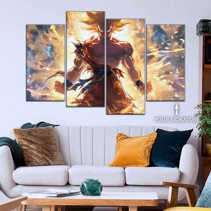 Dragon Ball Wall Art - DR5082 - Goku's Super Saiyan Aura - Dragon Ball Z - Dragon Ball Poster - Dragon Ball Canvas