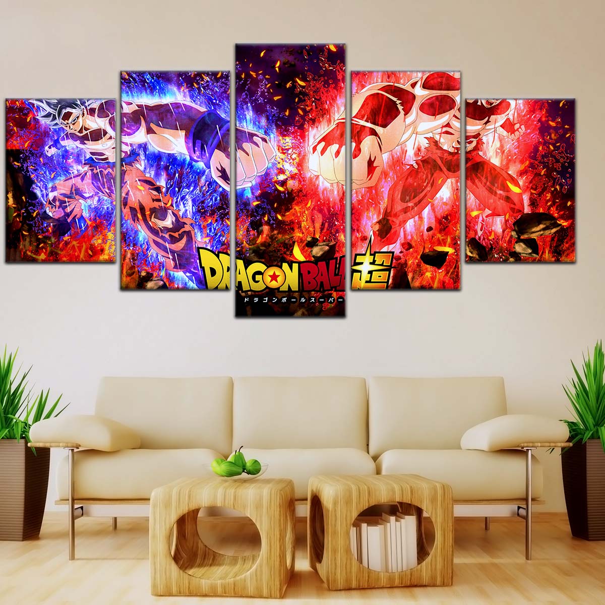 Dragon Ball Wall Art - DR5102 - Mastered Ultra Instinct Goku Vs Jiren Ultra Instinct Clash In Dragon Ball Super Battle - Dragon Ball Poster - Dragon Ball Canvas