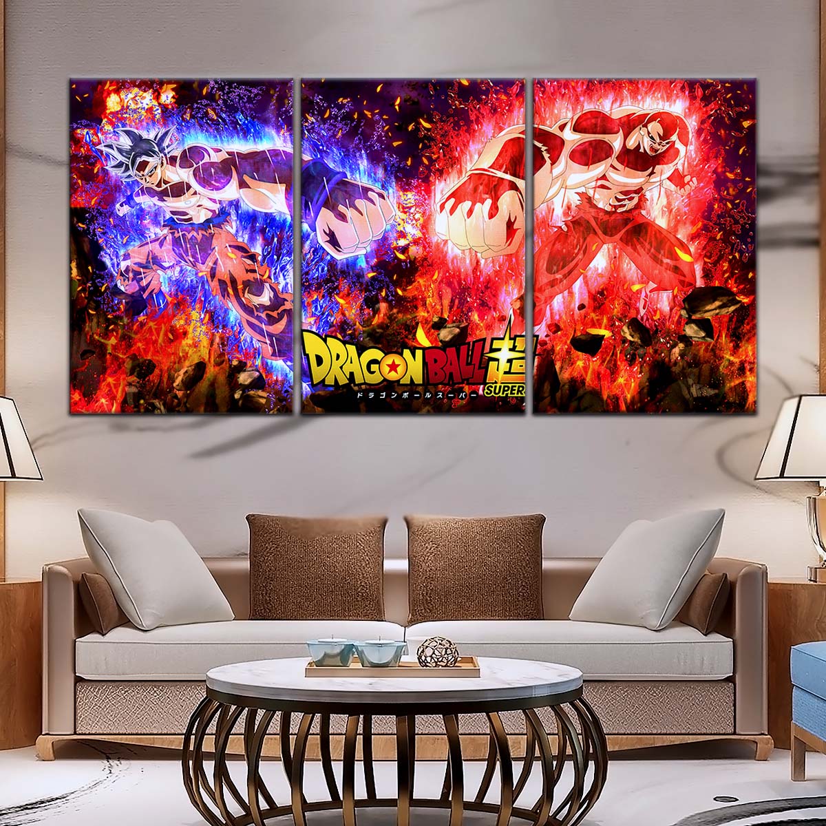 Dragon Ball Wall Art - DR5102 - Mastered Ultra Instinct Goku Vs Jiren Ultra Instinct Clash In Dragon Ball Super Battle - Dragon Ball Poster - Dragon Ball Canvas