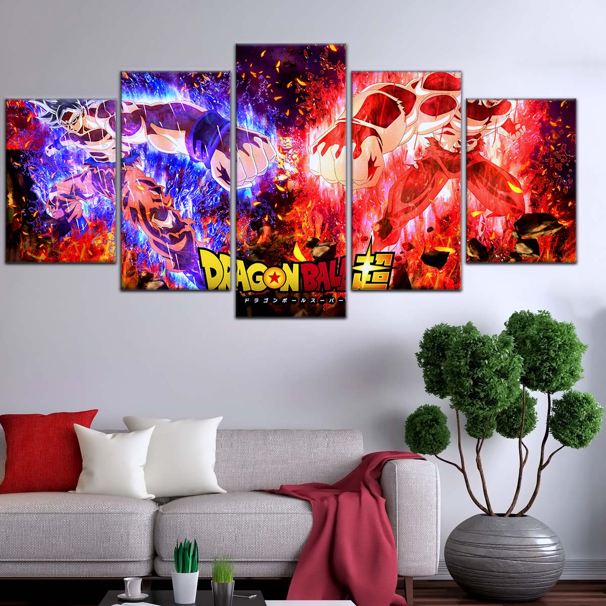 Dragon Ball Wall Art - DR5102 - Mastered Ultra Instinct Goku Vs Jiren Ultra Instinct Clash In Dragon Ball Super Battle - Dragon Ball Poster - Dragon Ball Canvas
