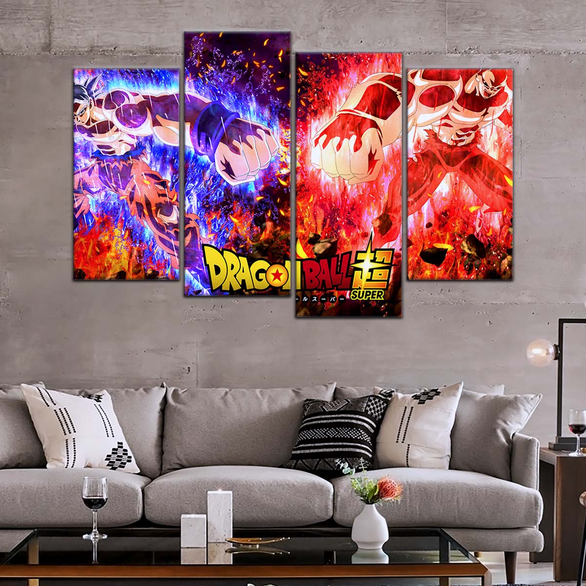 Dragon Ball Wall Art - DR5102 - Mastered Ultra Instinct Goku Vs Jiren Ultra Instinct Clash In Dragon Ball Super Battle - Dragon Ball Poster - Dragon Ball Canvas