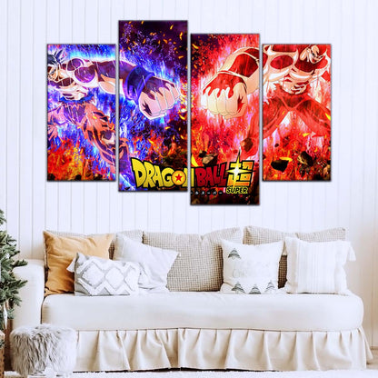 Dragon Ball Wall Art - DR5102 - Mastered Ultra Instinct Goku Vs Jiren Ultra Instinct Clash In Dragon Ball Super Battle - Dragon Ball Poster - Dragon Ball Canvas