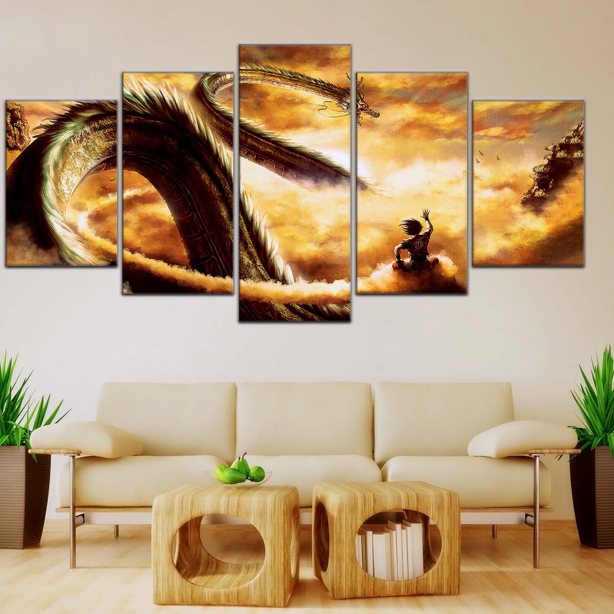 Dragon Ball Wall Art - DR5104 - Shenron and Goku - Dragon Ball Z - Dragon Ball Poster - Dragon Ball Canvas