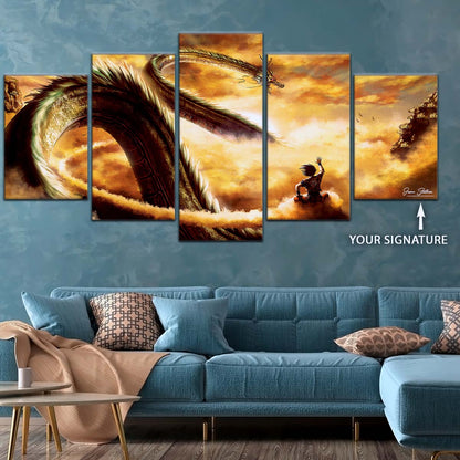 Dragon Ball Wall Art - DR5104 - Shenron and Goku - Dragon Ball Z - Dragon Ball Poster - Dragon Ball Canvas