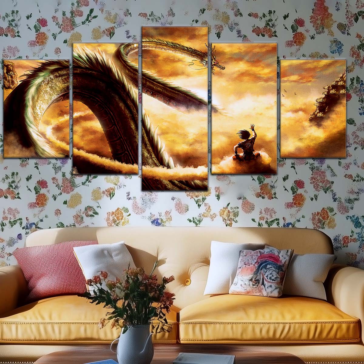 Dragon Ball Wall Art - DR5104 - Shenron and Goku - Dragon Ball Z - Dragon Ball Poster - Dragon Ball Canvas