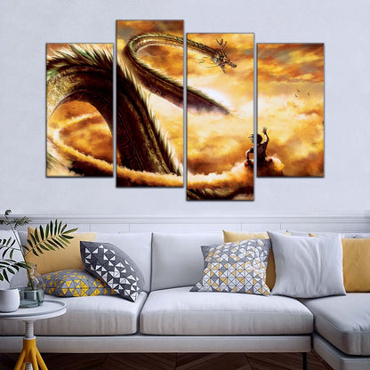 Dragon Ball Wall Art - DR5104 - Shenron and Goku - Dragon Ball Z - Dragon Ball Poster - Dragon Ball Canvas